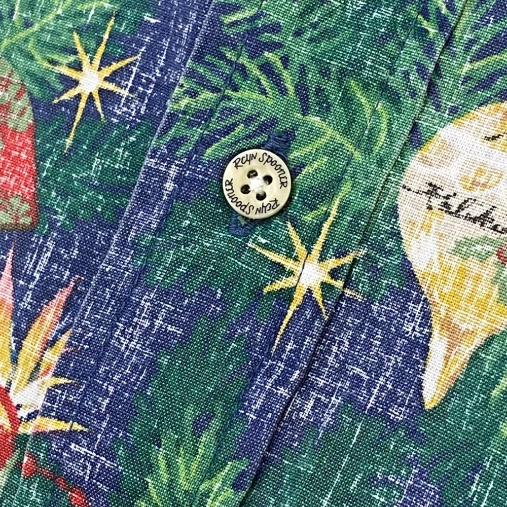 Reyn Spooner Mele Kalikimaka Hawaiian Shirt Men 2XL Blue Christmas 2022 Aloha - Picture 4 of 16